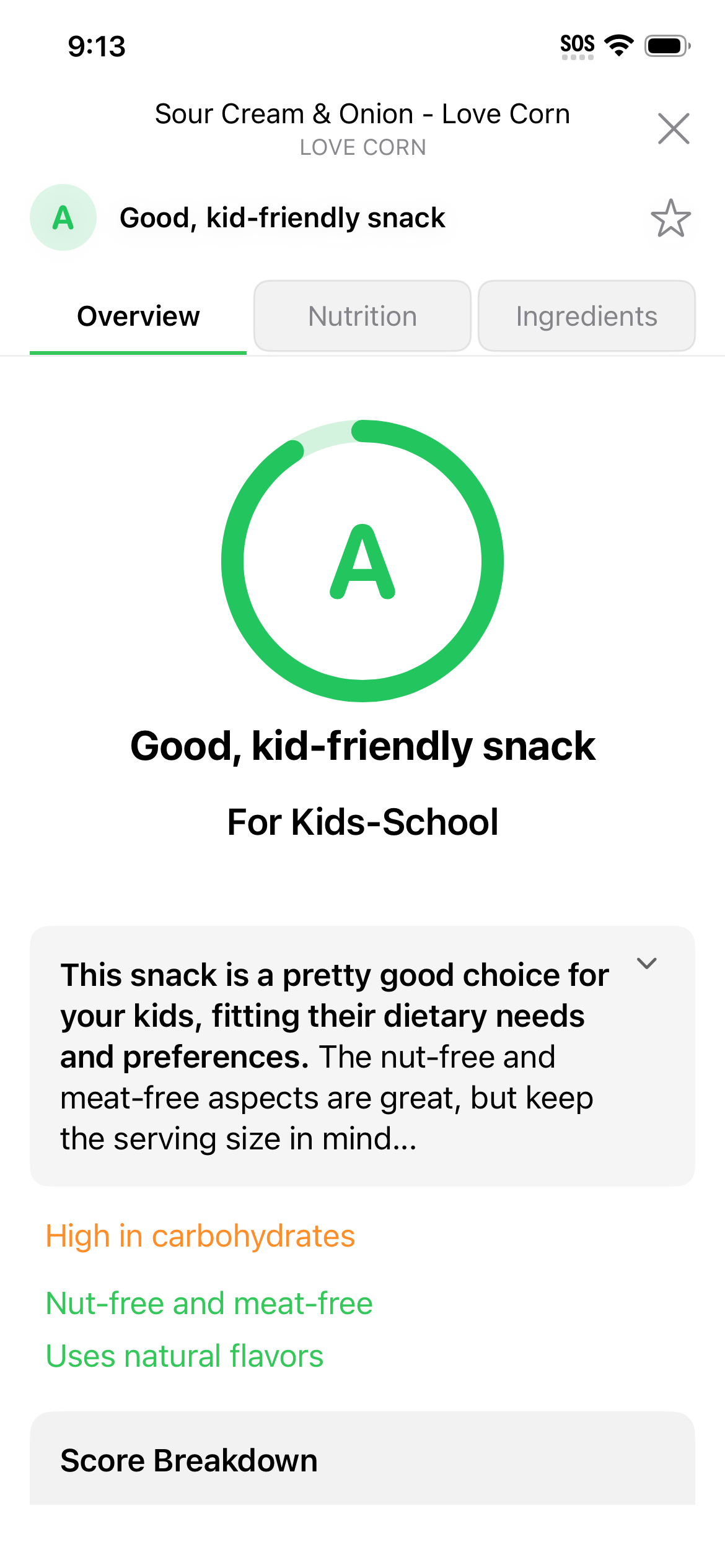Personalized food grade example