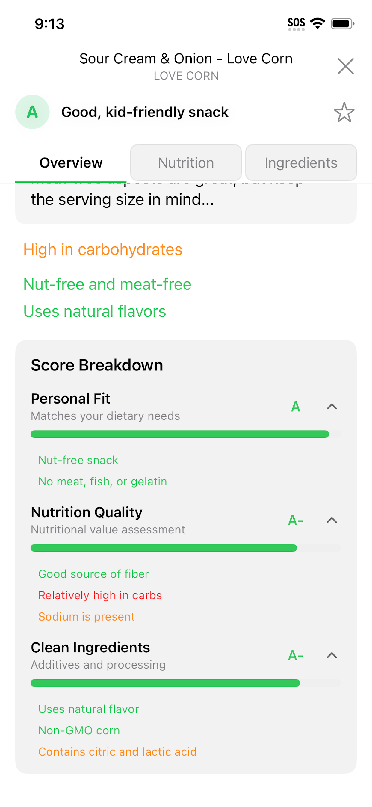 Score results