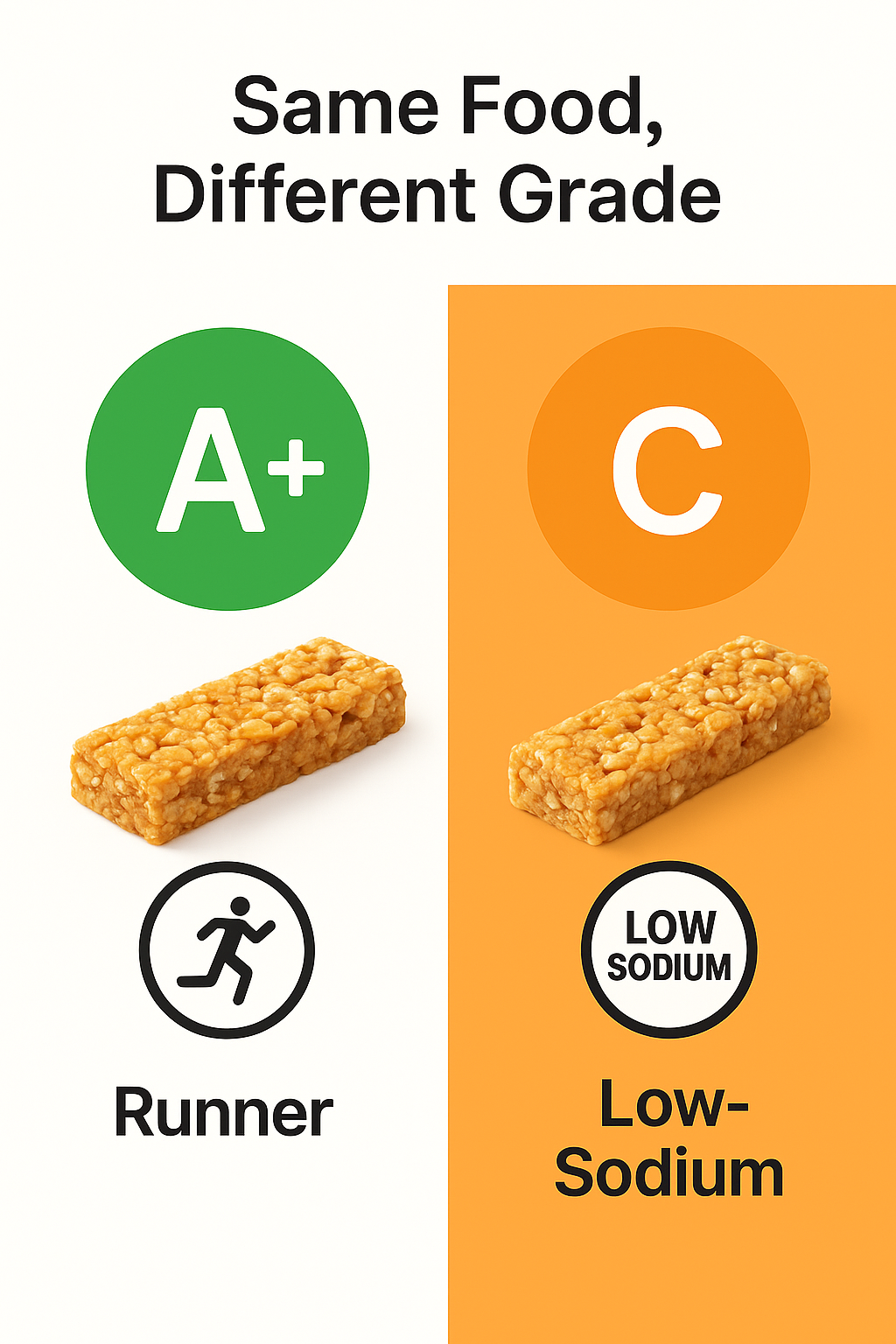 Same Food, Different Grade